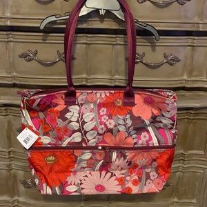 Vera Bradley expandable travel tote